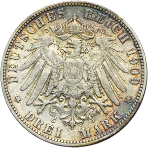 Germany, City of Hamburg, 3 Mark 1909 J