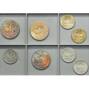 Set, Head of a Woman, 2 gold and 5 gold 1932-1934 (8 pieces).