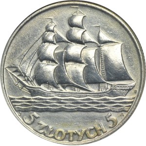 Sailing ship, 5 gold 1936