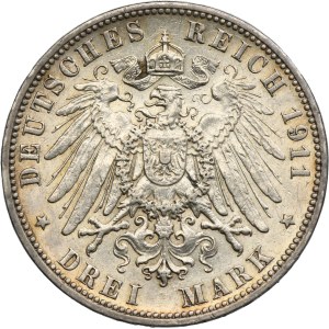 Germany, City of Hamburg, 3 Mark 1911 J