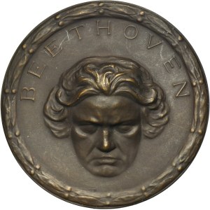 Austria, medaglia del centenario della morte di Ludwig van Beethoven 1927