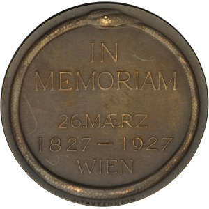 Austria, medaglia del centenario della morte di Ludwig van Beethoven 1927