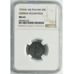 German Occupation, 20 groschen 1923 - NGC MS63