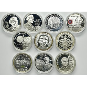 Zestaw, 10 złotych 1998-2008 (10 szt.)