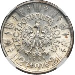 Piłsudski, 2 zloté 1936 - RARE - NGC UNC DETAILY