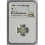 Russia, Alexander III, 10 Kopeck Petersburg 1889 СПБ АГ - NGC MS66