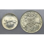 Set, Australia and Canada, Elizabeth II, 25 Cents and 50 Cents (2 pcs.)