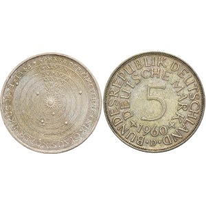 Set, Germany, FRG, 5 Mark 1960-1973 (2 pcs.)