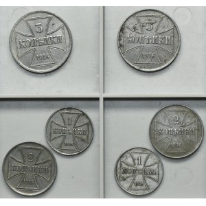 Set, Ost, 1-3 kopeck 1916 (6 pcs.)