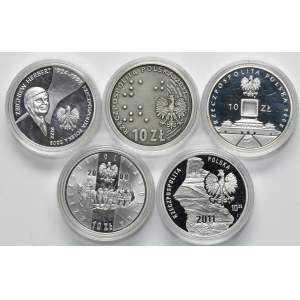 Set, 10 gold 2008-2011 (5 pcs.)