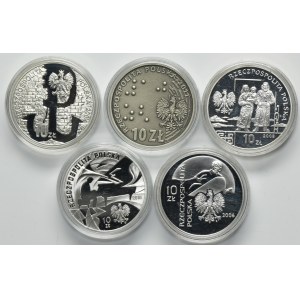 Set, 10 gold 2004-2011 (5 pcs.)