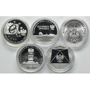 Zestaw, 10 złotych 2006-2011 (5 szt.)