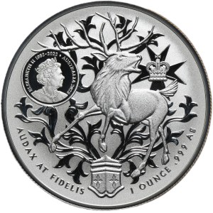 Australia, Elizabeth II, 1 Canberra Dollar 2023 - Coat of Arms