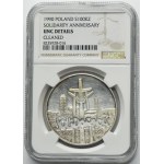 100,000 Gold 1990 Solidarity - TYPE A - NGC UNC DETAILS