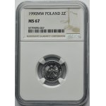 2 złote 1990 - NGC MS67