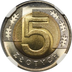 5 złotych 2008 NGC MS67+
