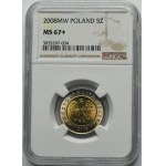 5 złotych 2008 NGC MS67+