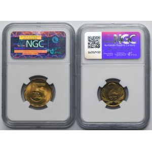 Set, 2 gold 1978 and 5 gold 1988 - NGC MS66 (2 pieces).