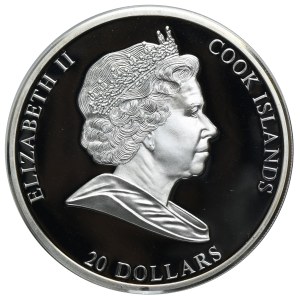 Cook Islands, Elizabeth II, 20 Dollars 2009 - Mona Lisa