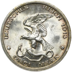 Germany, Kingdom of Prussia, Wilhelm II, 3 Mark Berlin 1913 A