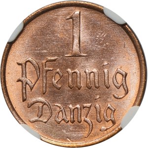 Free City of Danzig, 1 pfennig 1937 - NGC UNC DETAILS