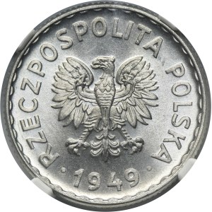 1 złoty 1949 Aluminium - NGC MS65