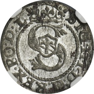 Sigismund III Vasa, Schilling Riga 1593 - NGC MS61