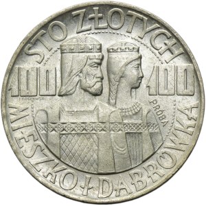 PRÓBA, 100 złotych 1966 Mieszko i Dąbrówka półpostacie