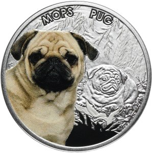 Niue, Elizabeth II, 1 Dollar Warsaw 2015 - Mops Pug
