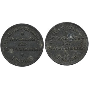 Set, Gas Token Wrocław (Breslau) 1921 (2 pcs.)