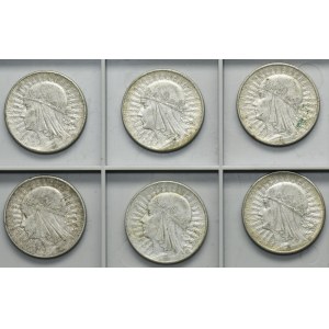 Set, Head of a Woman, 10 gold 1932 (6 pieces).
