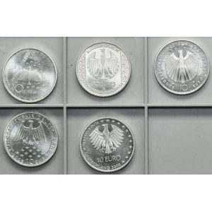 Set, Germany, 10 Euro 2003-2009 (5 pcs.)