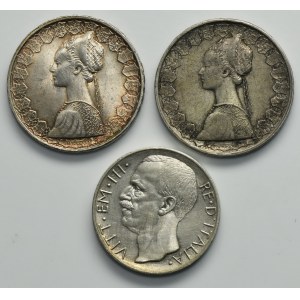 Set, Italy, 10 Lire and 500 Lire (3 pcs.)