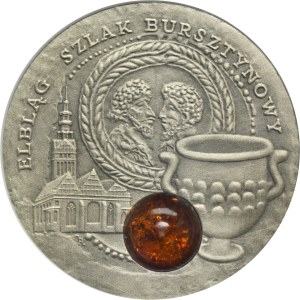 Niue, Elizabeth II, 1 Dollar Warsaw 2009 - Elbląg Amber Road