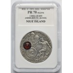 Niue, Elizabeth II, 1 Dollar Warsaw 2009 - Gdańsk Amber Road