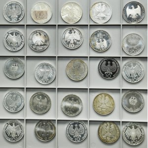 Set, Germany, FRG, 10 Mark (25 pcs.)