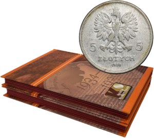 Zestaw, Klaser (x2) z polskimi monetami obiegowymi II RP z lat 1923-1939 (ok. 82 szt.)