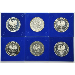 Zestaw, 100 złotych 1976-1980 (6 szt.)
