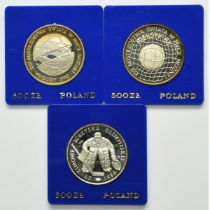 Satz, 500 Gold 1986-1988 (3 Stk.)
