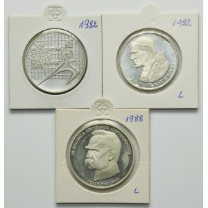 Zestaw, 200 złotych, 1.000 złotych i 50.000 złotych 1982 i 1988 (3 szt.)