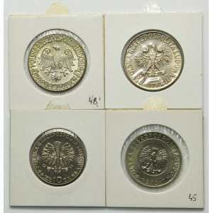 Zestaw, PRÓBA, 10 złotych i 20 złotych 1964-1973 (4 szt.)