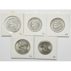 Set, Czechoslovakia, 100 Korun 1948-1984 (5 pcs.)