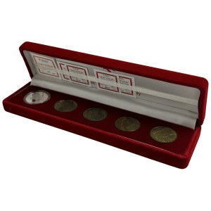 Set, Mint of Poland, Orlen, Cult Polish Cars Medals 2010 (5 pieces).