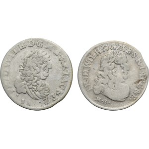 Set, Germany, Brandenburg-Prussia, Friedrich Wilhelm, 6 Groschen Königsberg (2 pcs.)