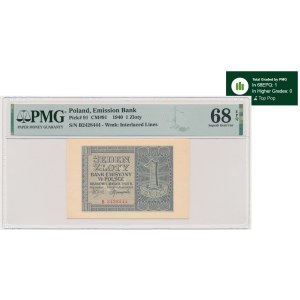1 Gold 1940 - B - PMG 68 EPQ - OKAZOWY.
