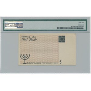 5 Mark 1940 - orange serial number - PMG 64 - cardboard paper