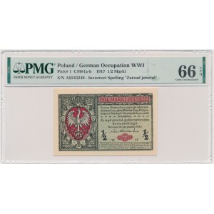 1/2 marki 1916 - Jenerał - A - PMG 66 EPQ