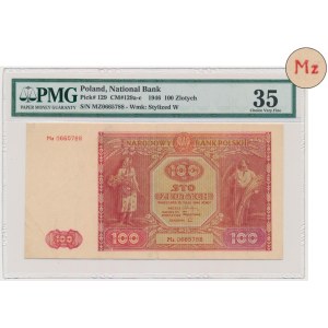100 zloty 1946 - Mz - replacement series - PMG 35 - RARE
