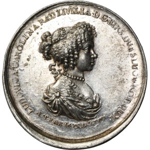 John III Sobieski, Medal Louis Caroline Radziwil 1675 - RARE
