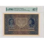 5,000 marks 1920 - III Series H - PMG 67 EPQ